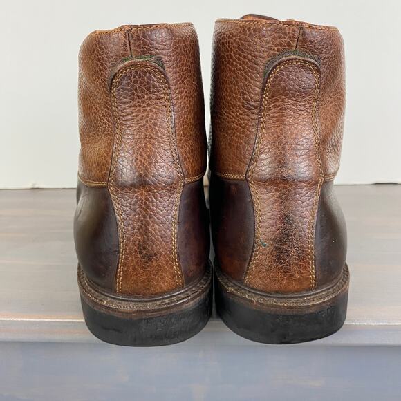 Vintage Cole Haan Country Lace Up Ankle Boots Men 10M Brown Leather Rugged Work - Picture 5 of 15